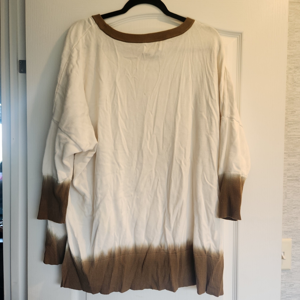 Wonderly Cream Long Sleeve Blouse Size 2XL Euc - Picture 3 of 4